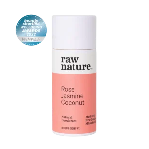 Raw Nature Natūralus dezodorantas – Rožė Jazminas Kokosas